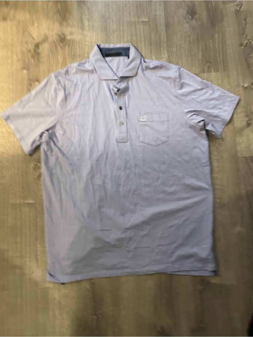 Greyson Augusta National Light Purple Short-Sleeve Polo XL